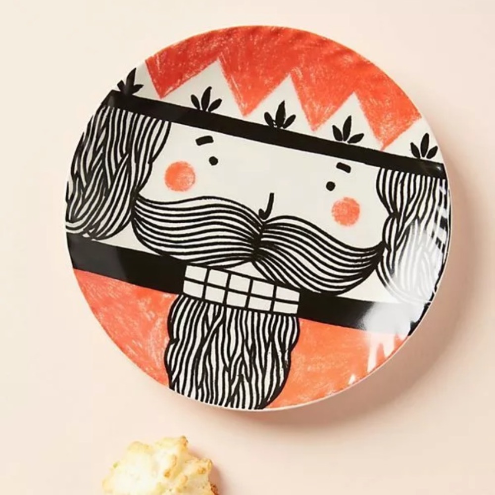 Anthropologie Nutcracker Side Plate Christmas Holiday Collectible funny Krafty K